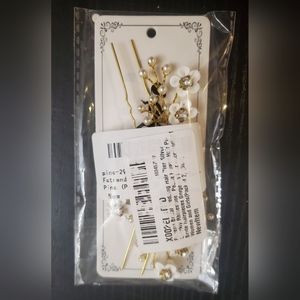 Beautiful floral bridal hair pins by YBSHIN, new in packaging